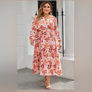 New Boutique purchase Floral  print wrap style dress plus size 2X 🌺 BN 48